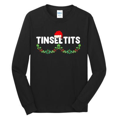 Tinsel Tits Funny Couple Christmas Jingle Balls Tinsel Tits Tall Long Sleeve T-Shirt