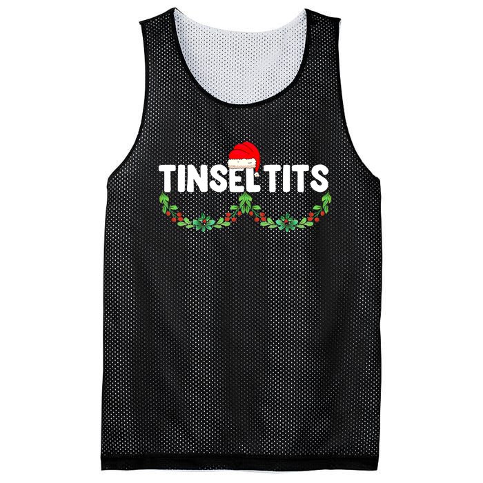 Tinsel Tits Funny Couple Christmas Jingle Balls Tinsel Tits Mesh Reversible Basketball Jersey Tank