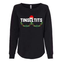 Tinsel Tits Funny Couple Christmas Jingle Balls Tinsel Tits Womens California Wash Sweatshirt