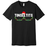 Tinsel Tits Funny Couple Christmas Jingle Balls Tinsel Tits Premium T-Shirt