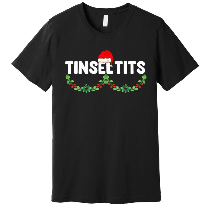 Tinsel Tits Funny Couple Christmas Jingle Balls Tinsel Tits Premium T-Shirt