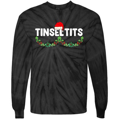 Tinsel Tits Funny Couple Christmas Jingle Balls Tinsel Tits Tie-Dye Long Sleeve Shirt