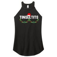 Tinsel Tits Funny Couple Christmas Jingle Balls Tinsel Tits Women's Perfect Tri Rocker Tank