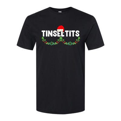 Tinsel Tits Funny Couple Christmas Jingle Balls Tinsel Tits Softstyle CVC T-Shirt