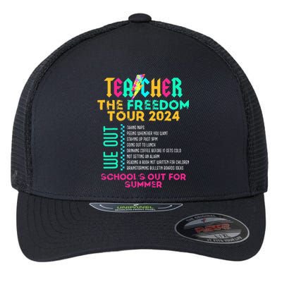 Teacher The Freedom 2024 SchoolS Out For Summer Flexfit Unipanel Trucker Cap