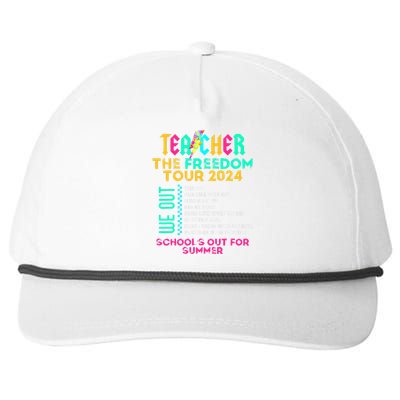 Teacher The Freedom 2024 SchoolS Out For Summer Snapback Five-Panel Rope Hat