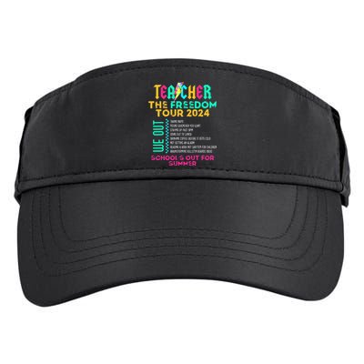 Teacher The Freedom 2024 SchoolS Out For Summer Adult Drive Performance Visor