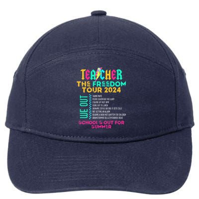 Teacher The Freedom 2024 SchoolS Out For Summer 7-Panel Snapback Hat