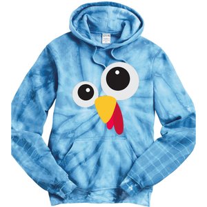 Thanksgiving Turkey Face Costume Set Tie Dye Hoodie