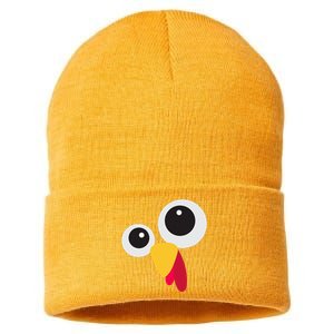 Thanksgiving Turkey Face Costume Set Sustainable Knit Beanie