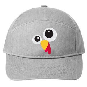 Thanksgiving Turkey Face Costume Set 7-Panel Snapback Hat