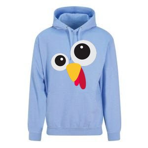 Thanksgiving Turkey Face Costume Set Unisex Surf Hoodie