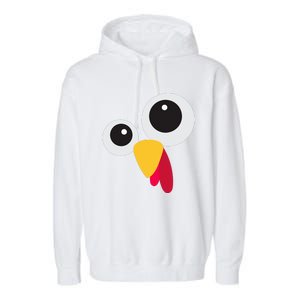 Thanksgiving Turkey Face Costume Set Garment-Dyed Fleece Hoodie