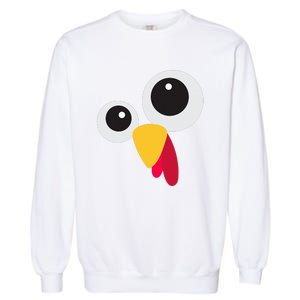 Thanksgiving Turkey Face Costume Set Garment-Dyed Sweatshirt