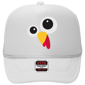 Thanksgiving Turkey Face Costume Set High Crown Mesh Back Trucker Hat