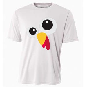 Thanksgiving Turkey Face Costume Set Cooling Performance Crew T-Shirt