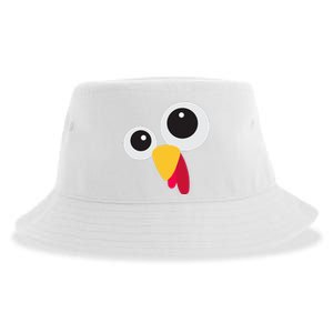 Thanksgiving Turkey Face Costume Set Sustainable Bucket Hat