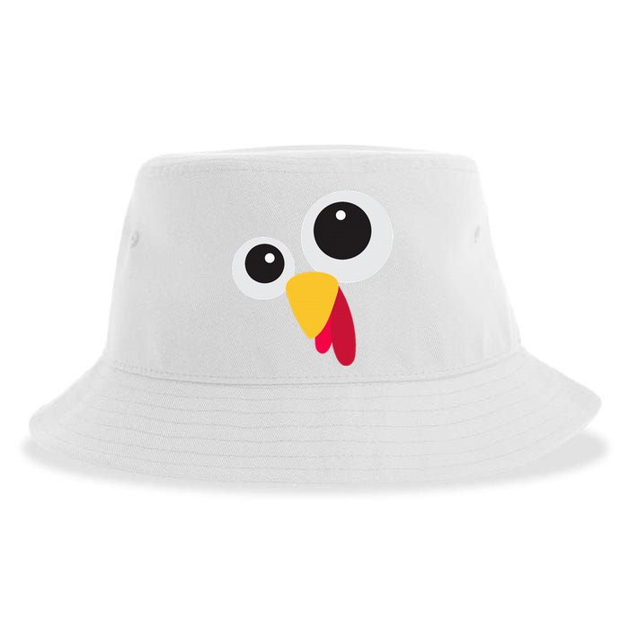 Thanksgiving Turkey Face Costume Set Sustainable Bucket Hat