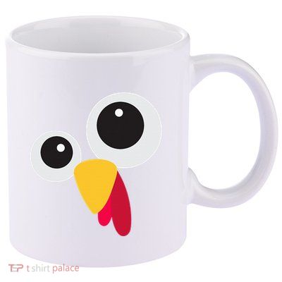 Thanksgiving Turkey Face Costume Set 11oz C Handle Ceramic Mug