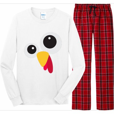 Thanksgiving Turkey Face Costume Set Long Sleeve Pajama Set