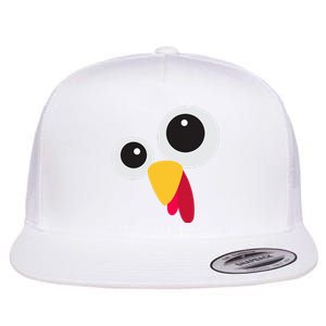 Thanksgiving Turkey Face Costume Set Flat Bill Trucker Hat