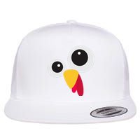 Thanksgiving Turkey Face Costume Set Flat Bill Trucker Hat