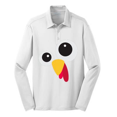 Thanksgiving Turkey Face Costume Set Silk Touch Performance Long Sleeve Polo