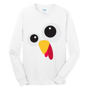 Thanksgiving Turkey Face Costume Set Tall Long Sleeve T-Shirt