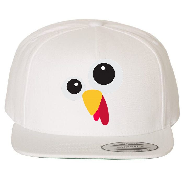 Thanksgiving Turkey Face Costume Set Wool Snapback Cap