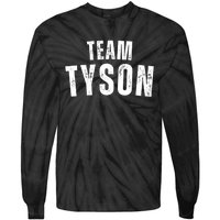 Team Tyson Family Personalized Name Vintage Tie-Dye Long Sleeve Shirt