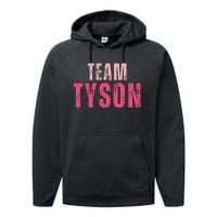 Team Tyson Family Last Name Tyson Vintage Performance Fleece Hoodie