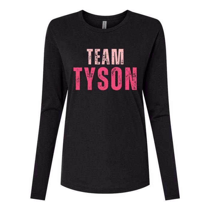 Team Tyson Family Last Name Tyson Vintage Womens Cotton Relaxed Long Sleeve T-Shirt