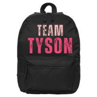 Team Tyson Family Last Name Tyson Vintage 16 in Basic Backpack