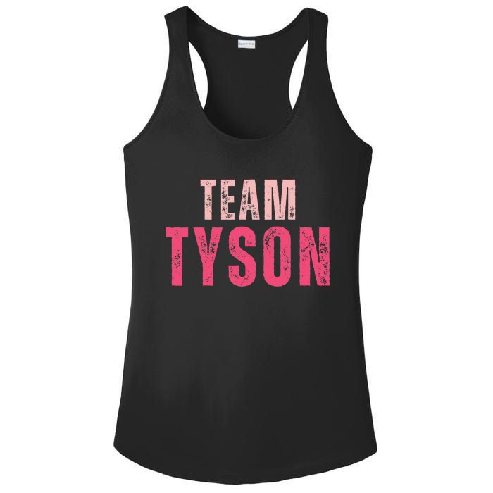 Team Tyson Family Last Name Tyson Vintage Ladies PosiCharge Competitor Racerback Tank