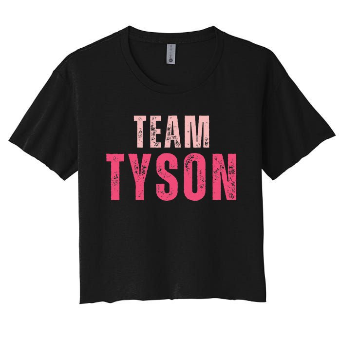 Team Tyson Family Last Name Tyson Vintage Women's Crop Top Tee