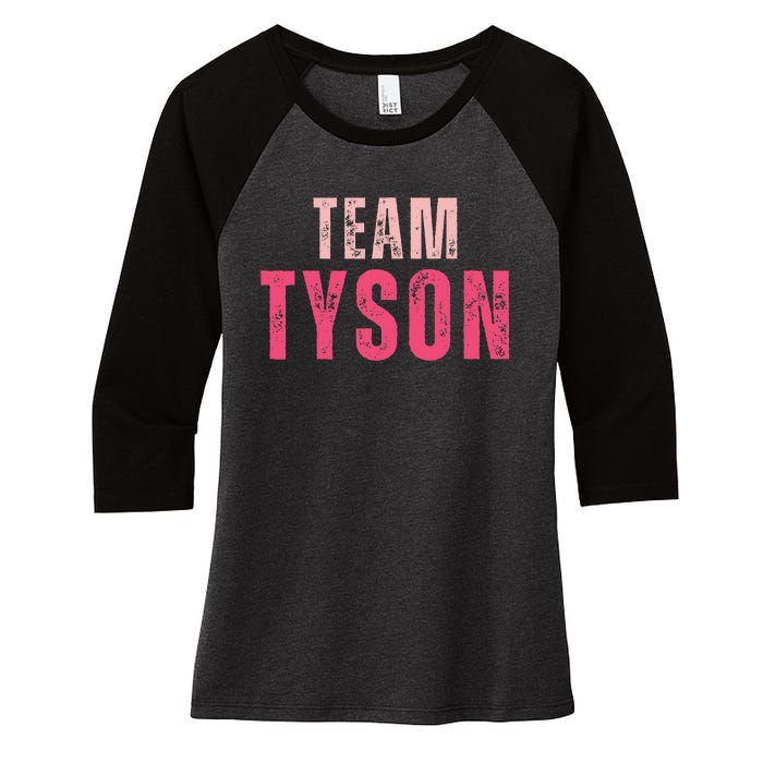 Team Tyson Family Last Name Tyson Vintage Women's Tri-Blend 3/4-Sleeve Raglan Shirt