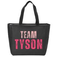 Team Tyson Family Last Name Tyson Vintage Zip Tote Bag