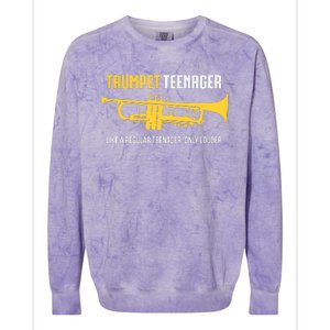 Trumpet Teenager Funny Cute Marching Band Gift Colorblast Crewneck Sweatshirt