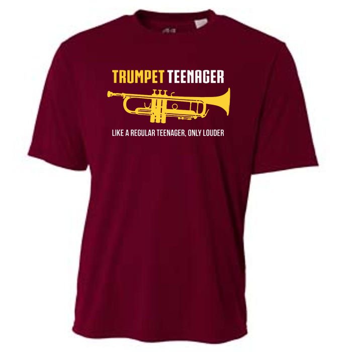 Trumpet Teenager Funny Cute Marching Band Gift Cooling Performance Crew T-Shirt