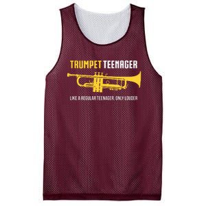 Trumpet Teenager Funny Cute Marching Band Gift Mesh Reversible Basketball Jersey Tank