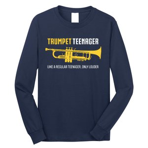 Trumpet Teenager Funny Cute Marching Band Gift Long Sleeve Shirt