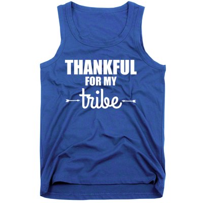 Turkey Tribe Funny Thanksgiving Family Thankful For My Tribe Meaningful Gift Tank Top