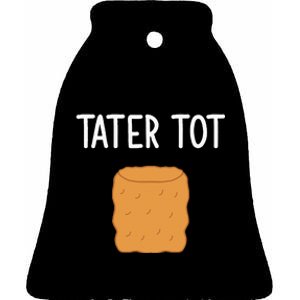 Tater Tot Funny Jokes Sarcastic Ceramic Bell Ornament