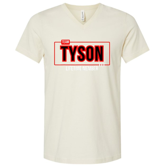 Team Tyson Family Personalized Name Vintage Tyson V-Neck T-Shirt