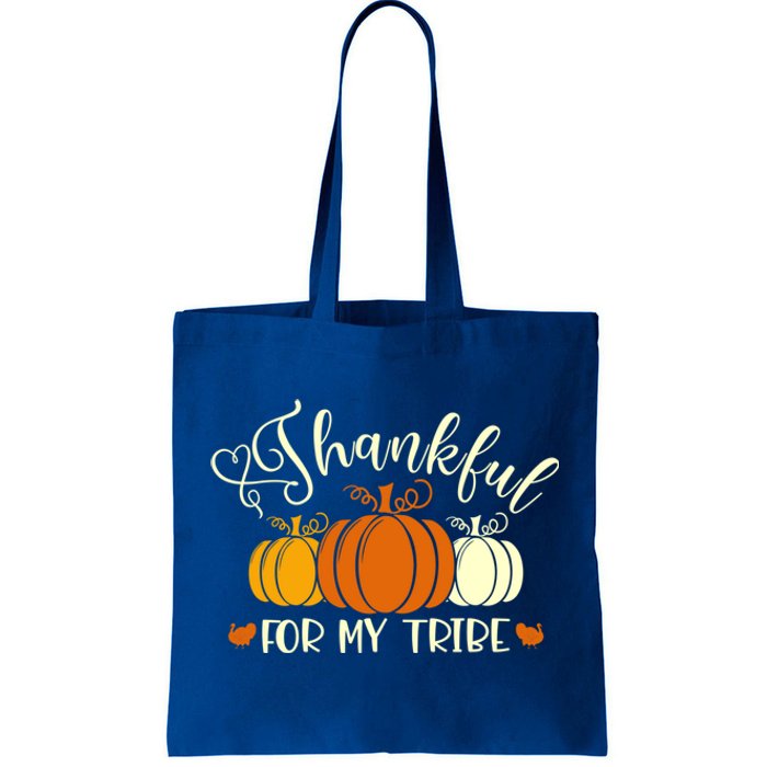 Thanksgiving Thankful For My Tribe Pumpkins Gift Tote Bag