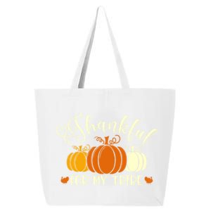 Thanksgiving Thankful For My Tribe Pumpkins Gift 25L Jumbo Tote