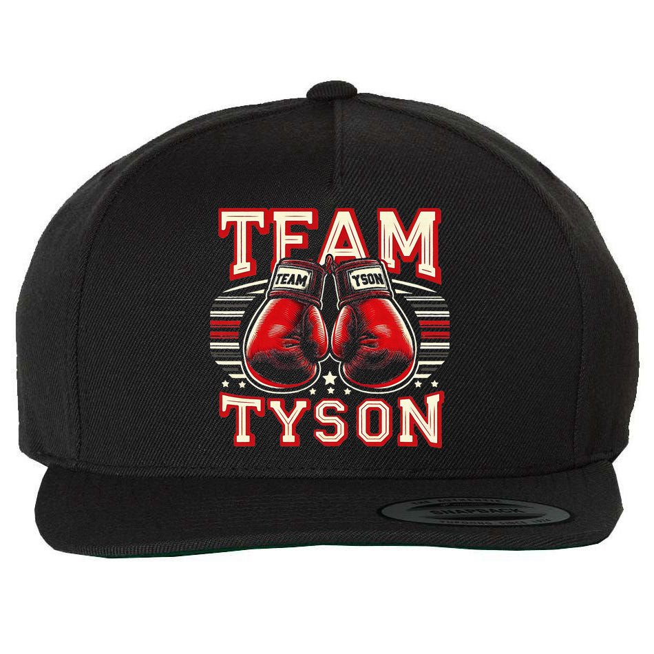 Team Tyson Family Personalized Name Wool Snapback Cap