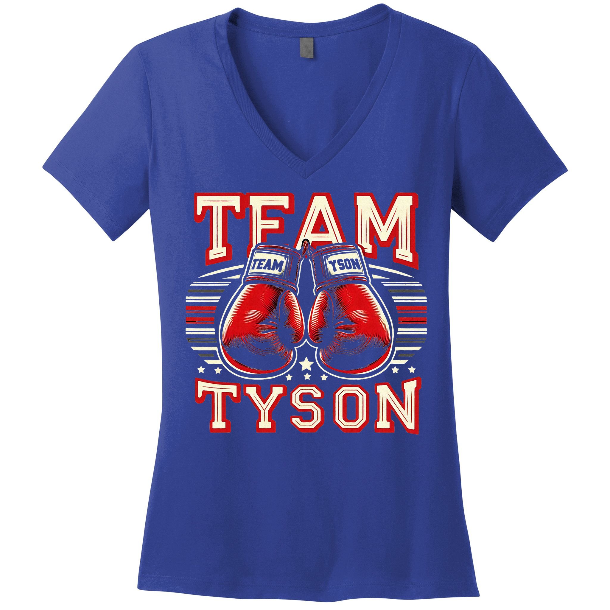 Team Tyson Family Personalized Name Women's V-Neck T-Shirt