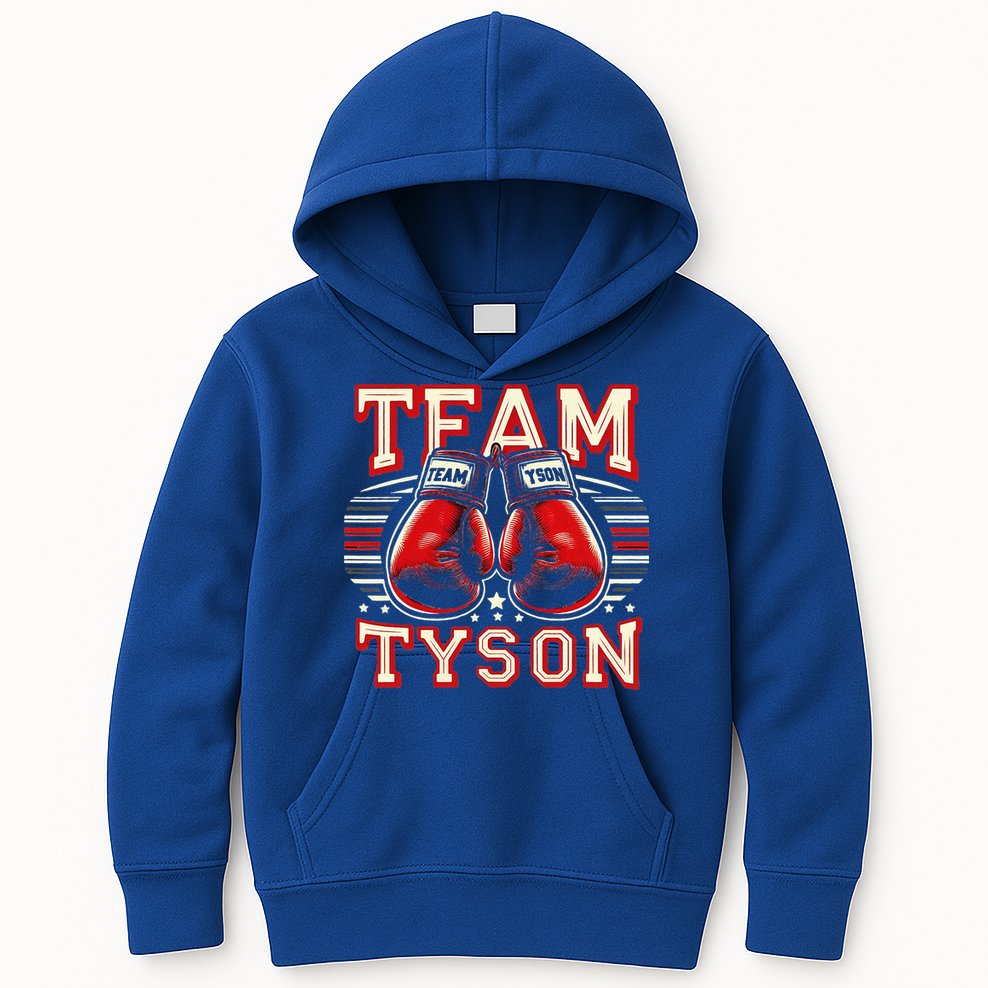 Team Tyson Family Personalized Name Kids Hoodie