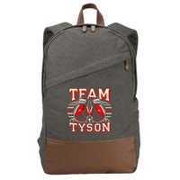 Team Tyson Family Personalized Name Cotton Canvas Backpack